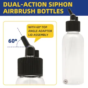 Ophir 791162744252 10x 2.14oz Dual-action Siphon Bottle With Rubber Caps Plastic Jars #2