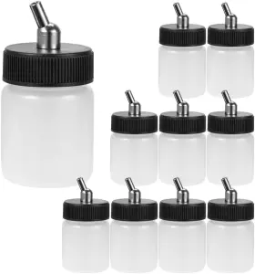 Ac020-10x Ophir 10x 22cc Dual Action Airbrush Plastic Bottle Jars Professional Paint Cup