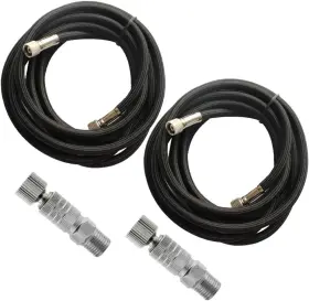 Ac025 Ophir 112 -2x 2 Sets Of Airbrush 10ft/3m Nylon Braided Air Hose With Quick Disc