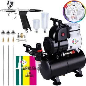 Ac069 Ophir Professional Airbrush Kit 86 Psi Air Compressor 110v Airbrushing System