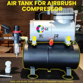 Ac132b Ophir 3l Air Tank Kit With Adapters Tube For Diy Airbrush Compressor Black A #2