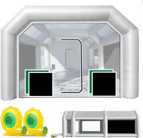 Orionet 760627074760 20ft Inflatable Spray Paint Booth Tent With 750w Blowers Air Filter System