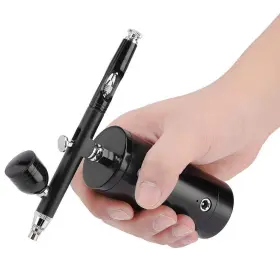 Oumefarvse2iduark Oumefar 0.3mm Black Airbrush Kit Mini Air Compressor Spray Gun Capacity Set U