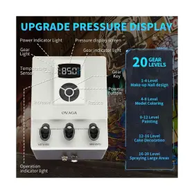 Metu-600 Ovaga Upgraded 85psi Ultra-silent Professional Airbrushing System Kit Dual-a #3