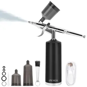 Metu-80-2 Ovaga 32psi Airbrush Kit Rechargeable Cordless Compressor Auto Han