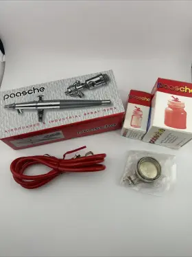 Paasche 026614000298 H#3l Airbrush 64 Mm With Hose 1 And 3 Oz Glass Bottles