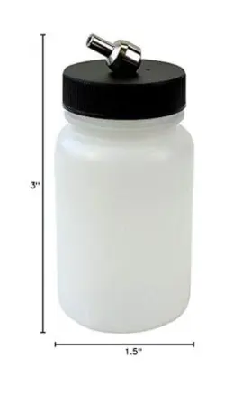 Paasche 026614058466 3-ounce Plastic Bottle Assembly For H Airbrush #2
