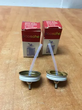 Paasche 026614095645 Lot Of 2 Vl3 3oz Cover Assembly For Hs Airbrush Nos