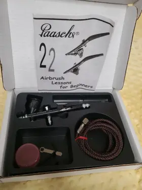Paasche 026614154830 Vision Double Action Internal Mix Gravity Feed Airbrush With Accessories