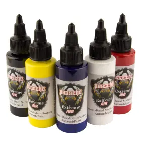 2-ounces Paasche 026614155356 Airbrush Extreme Air Paint 5 Pack - Bottles Of Black White Red Bl