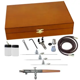 Paasche 026614166291 Airbrush Double Action In Wood Case