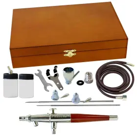 Paasche 026614166406 Airbrush Double Action In Wood Case
