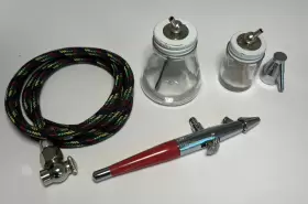 113397 Paasche Airbrush Set Used For Parts Part As Is Partial