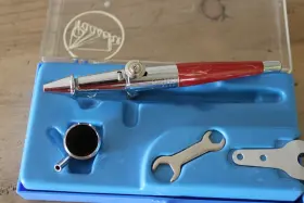 118153 Paasche Vintage Type Vl Airbrush No. With Case And Lessons Book #3