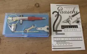 118153 Paasche Vintage Type Vl Airbrush No. With Case And Lessons Book