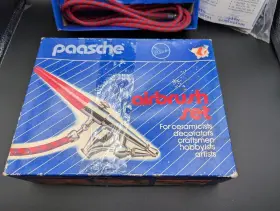 260888 Paasche Vtg Airbrush H Set Single Action Original Box And Paperwork 1992 Complete