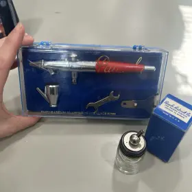 264443 Paasche Vintage Airbrush Kit Case Painting Pottery Art Crafts Bottle Assembly