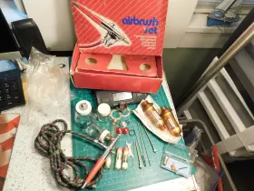 328441 Paasche Vls Airbrush Set With Extra Nozzles Gaskets And 2-speedair Inline Air Driers