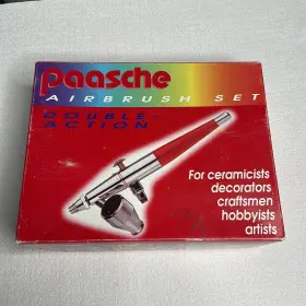 378522 Paasche Airbrush Kit Open Box Double Action For Ceramics Decorations Craftsmen