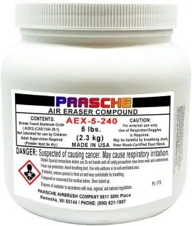 Aex-5-240 Paasche 445057122177 Airbrush Aluminum Oxide Abrasive 240 Grit Gray #3