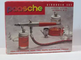 45828 Paasche Hobby/model Air Brush Vl Set Double Action Internal Mix -box Shows Wear