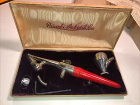 67580 Paasche Vintage Airbrush Set With Original Case N0. Type H - Preowned Euc