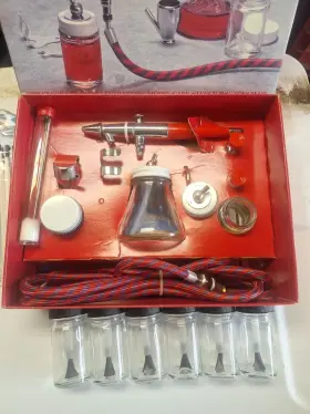 71586 Paasche Airbrush Vl Set Double Action Internalmix Complete Lightlyused A8 #3
