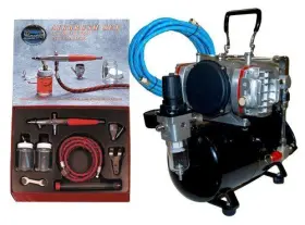 Tc-828 Paasche 844998102304 Vl-set Airbrushing System With Master Quad-cylinder Piston Air