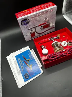 87360 Paasche Airbrush Set Double Action Internal Mix Made In The U.s.a #3