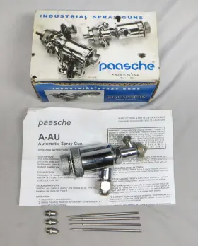 Ab-h-aur-1 Paasche Used Ab Airbrush With Extra Needles And Tips Included Made In U.s.a