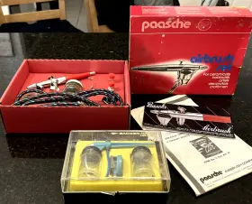 Af-384 Paasche Vintage Airbursh And Badger 250 Mini Paint Spray Air Brush #2