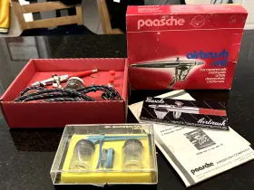 Af-384 Paasche Vintage Airbursh And Badger 250 Mini Paint Spray Air Brush
