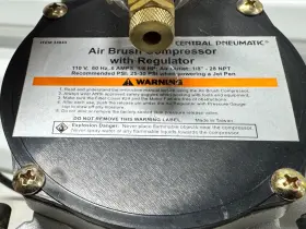 34843 Paasche Airbrush Central Pneumatic Compressor Regulator And Adapter 110v 60 Hz #3