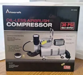Paasche Airbrush 693495992914 Altocraft 1/8 Hp 30 Psi Compressor With Regulator Hose New In Box