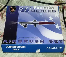 Dh550r-ez Paasche Airbrush 1/5 Hp Compressor With Ez Single Action Set #2