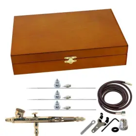 Rg-4wc Paasche Airbrush Rg In Wood Case With 4 Head Sizes