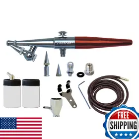 Paasche B08w4z38h9 Airbrush H-3mh Set Anodized Aluminum Handle. Includes .45 .65