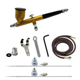 C-tg3as-gb Paasche Talon Gold/black Cerakote W/heads 1 2&3 Airbrush Set