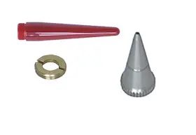 F-184 Paasche F-143 Red Plastic Handle Nut Ft-1 Tip .4mm - Three Parts