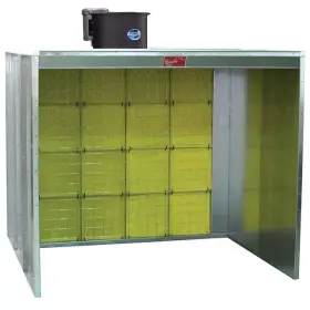 Fabf-10-8-t3 Paasche 10ftw X 8fth Walk-in Paint Booth 1 Or 3 Phase Motor -made In Usa Used