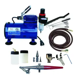 H-100d Paasche Airbrush Single Action And Compressor Package