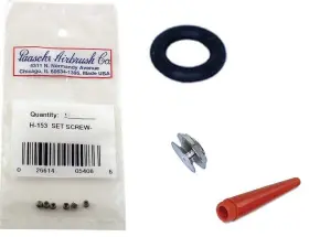 H-143 Paasche H-153 Lot 197 Set Screw 3a-4 Oftring H-155 Button Red Handle