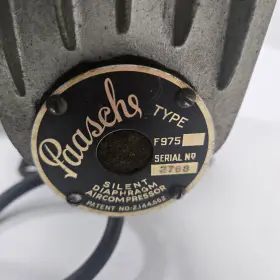 F975 Paasche P975 Vintage Single Diaphragm Air Compressor With Ge Motor 1/6 Hp Usa #2