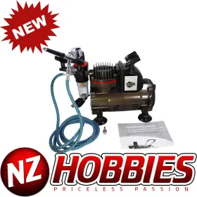 Szx50000 Paasche Spaz Stix Dual Action Gravity Feed Airbrush And Air Compressor Combo