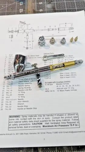 Tg3f Paasche Talon Double Action Gravity Feed Airbrush #2