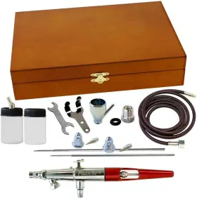 Vlst-3wc Paasche Airbrush Double Action In Wood Case
