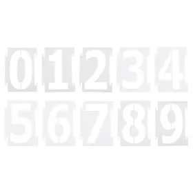 Pta220826tt0174 Patikil 4 Inch Number Stencils 20 Pack Reusable Plastic Numbers Templates Se