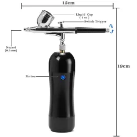 Pautaca 788081445735 40psi Airbrush Cordless Kit For Nails Portable Rechargeable #2