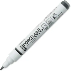 021009 Pebeo Porcelaine 150 China Paint Fine Tip Marker - Anthracite Black