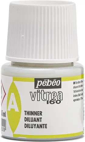 113050 Pebeo Vitrea 160 Glass Paint Thinner 45 Ml Bottle 1.5 Fl Oz Pack Of 1